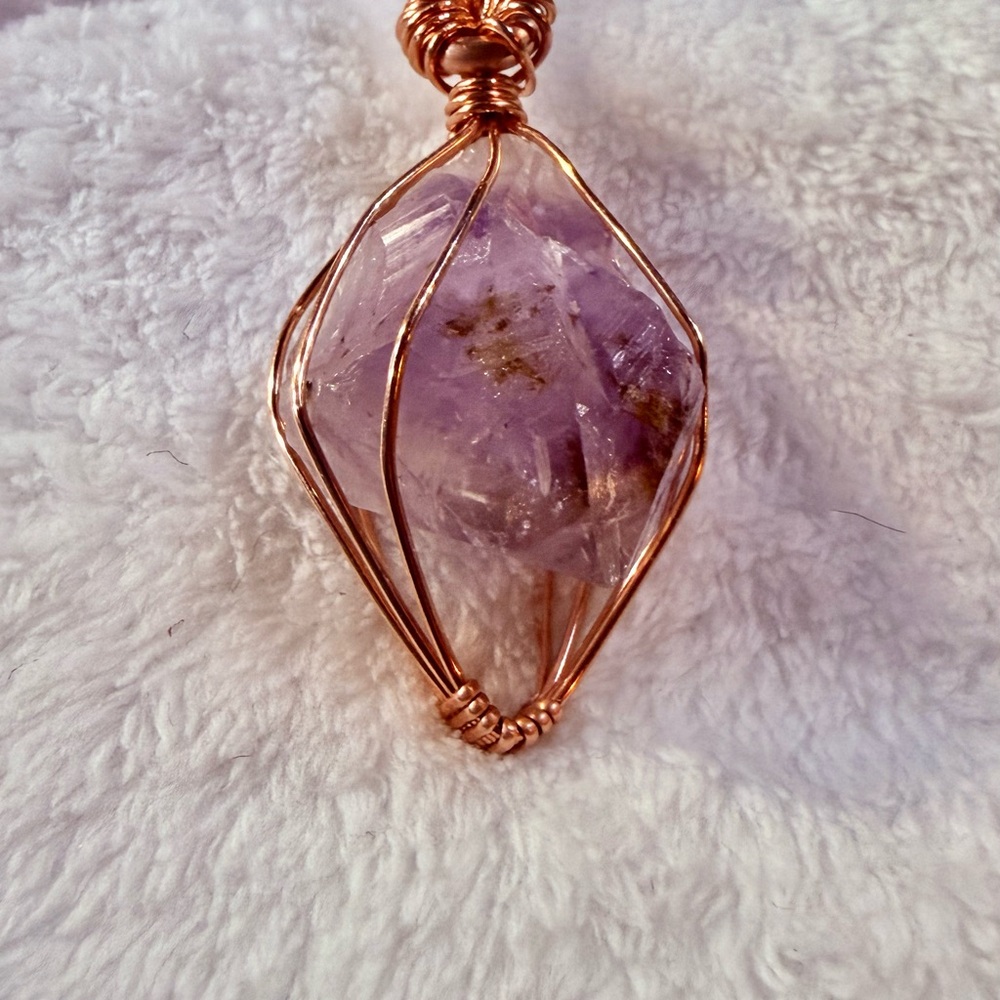 Purple Crystal Pendant Necklace